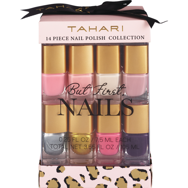 slide 1 of 1, 14 Pc Nail Cube - Leopard, 1 ct