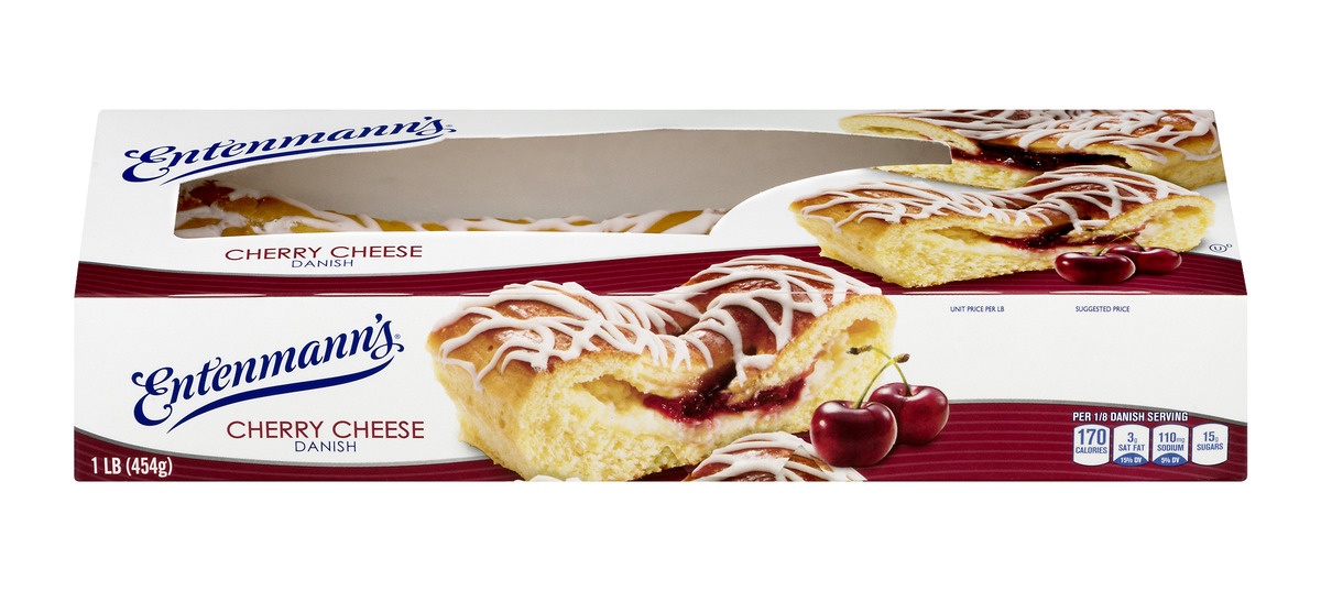 slide 1 of 1, Entenmann's Cherry Cheese Danish, 16 oz