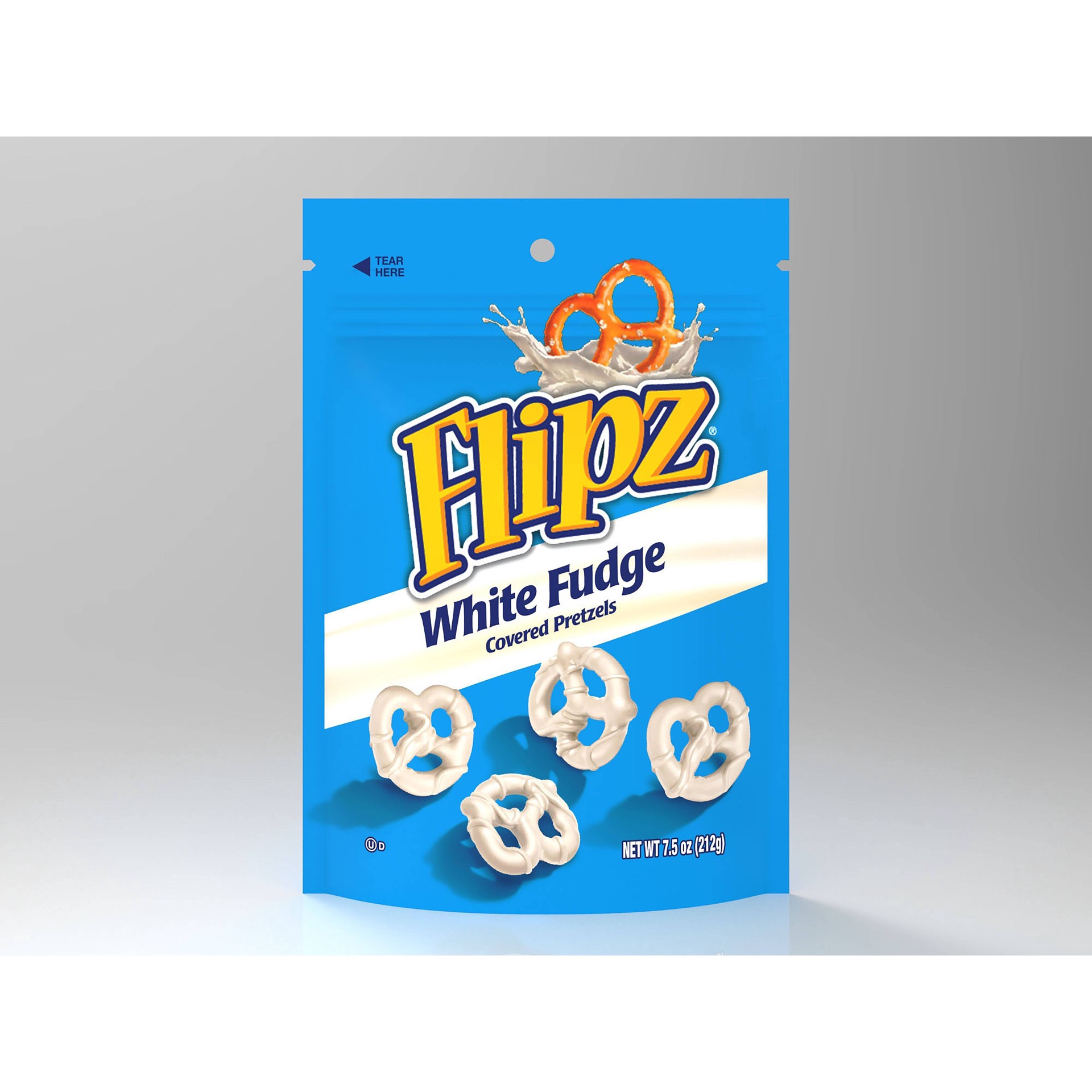 slide 1 of 4, Flipz White Fudge Covered Pretzels, 7.5 oz