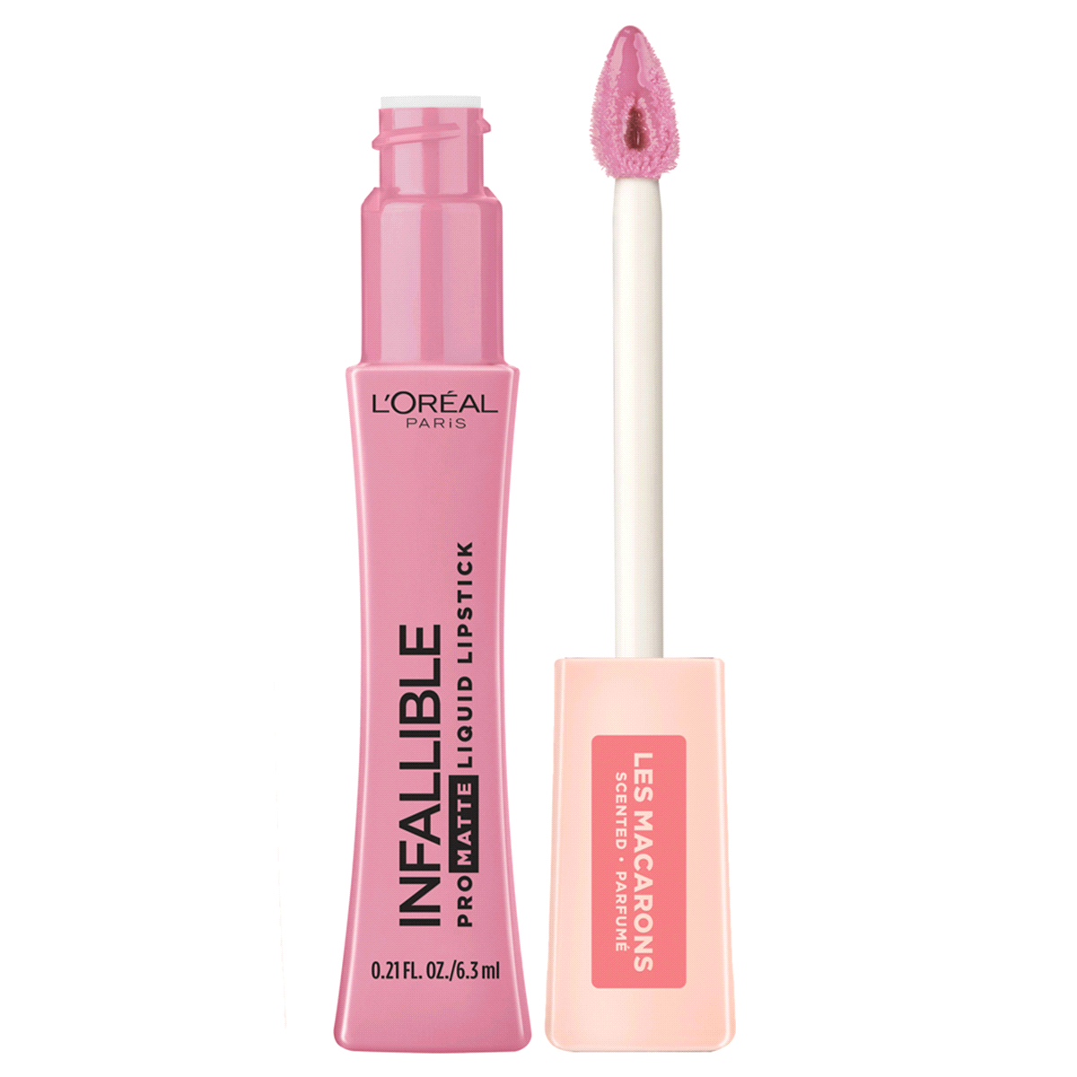 slide 1 of 1, L'Oréal Infallible Pro-Matte Les Macarons Scented Liquid Lipstick - Dose of Rose, 0.21 oz
