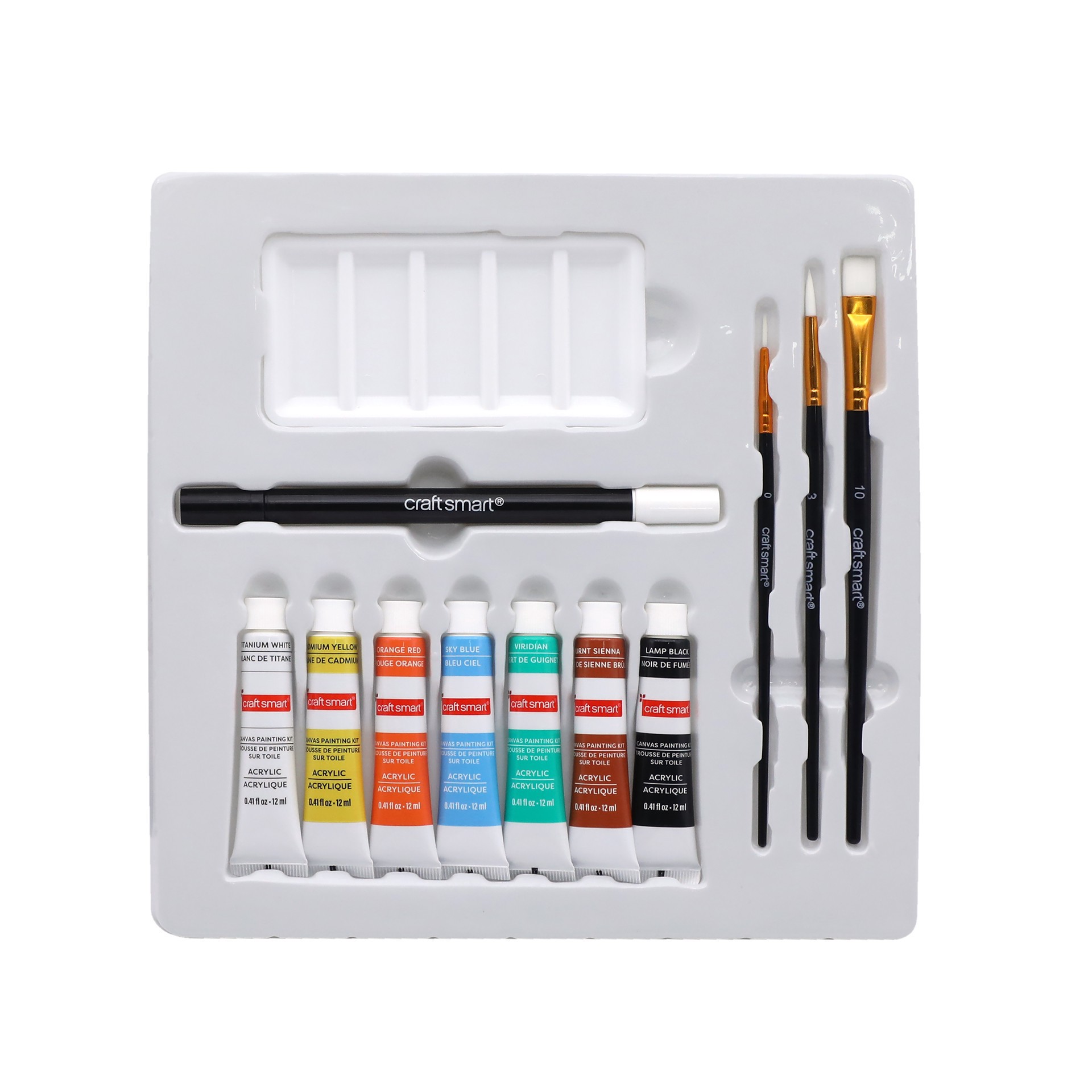 slide 4 of 5, 11" X 11" Kitten In Pumpkin Canvas Painting Kit By Craft Smart, 11 in x 11 in