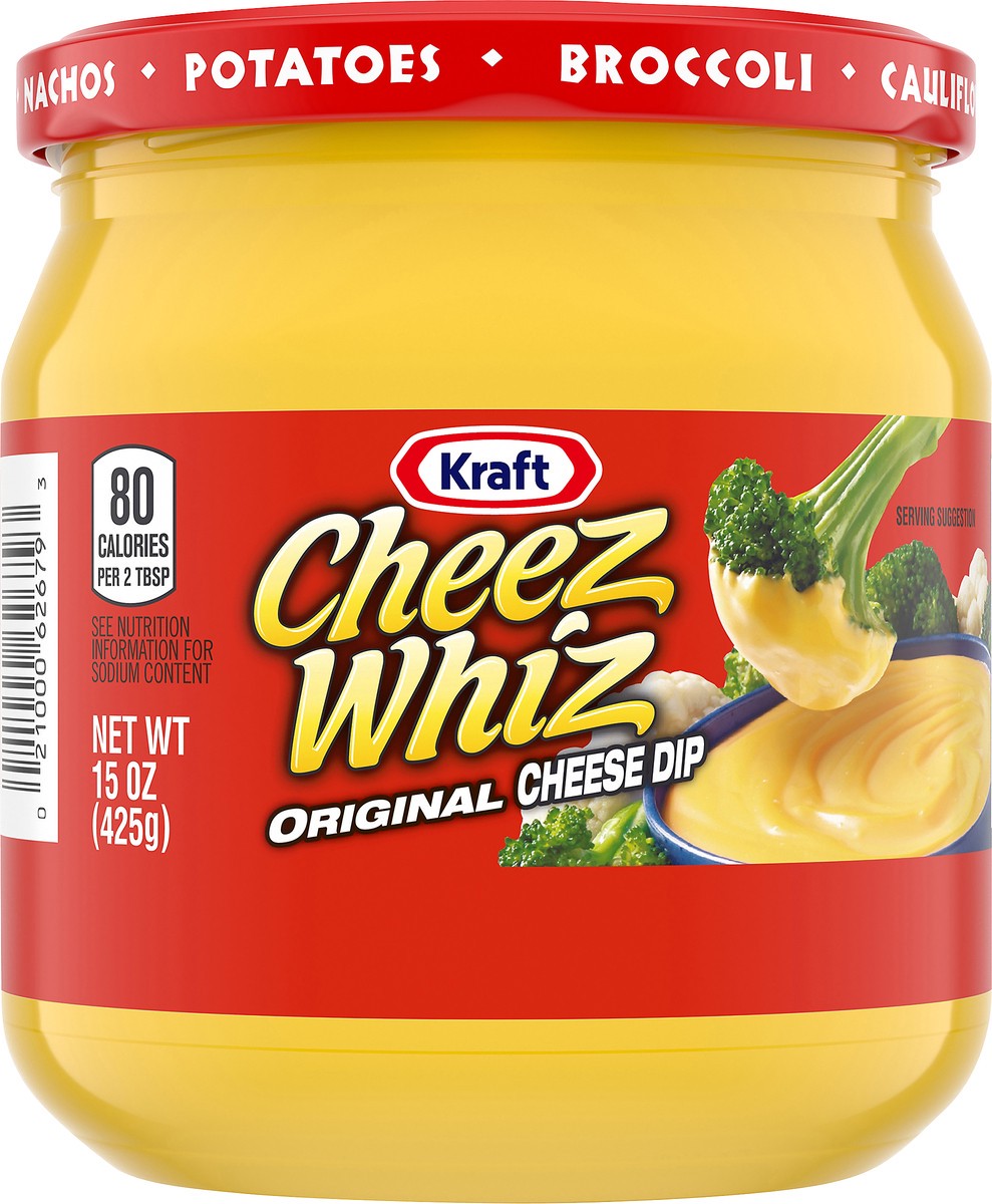 slide 9 of 9, Cheez Whiz Original Cheese Dip, 15 oz Jar, 15 oz