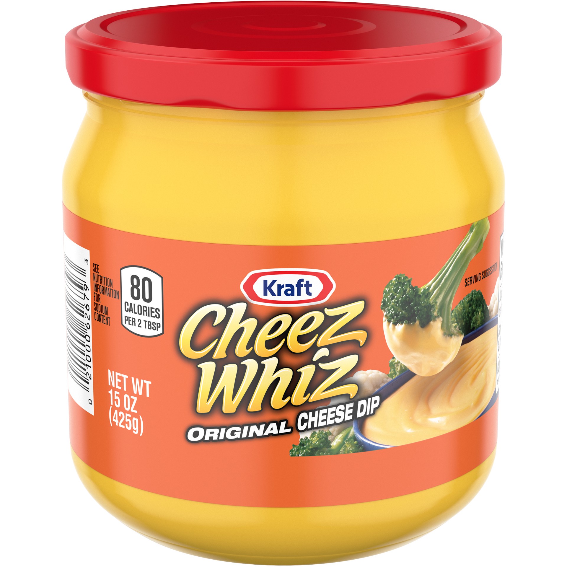 slide 1 of 9, Cheez Whiz Original Cheese Dip, 15 oz Jar, 15 oz