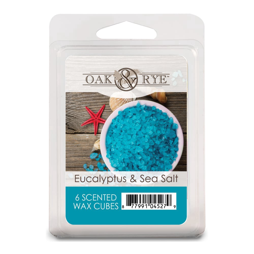 slide 2 of 3, Oak & Rye Oak Rye Eucalyptus And Sea Salt Wax Cubes 6 Pack Blue, 6 ct; 0.41 oz