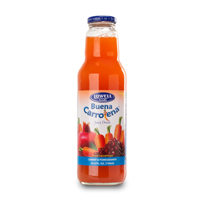 slide 1 of 1, Lowell Buena Carrotna Pomeg & Carrot Jce - 750 ml, 750 ml