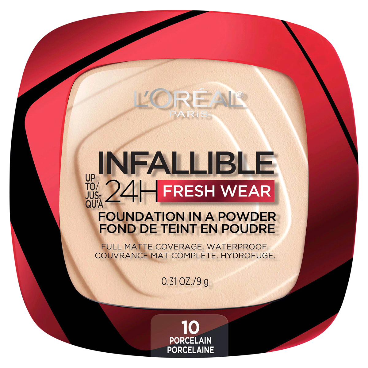 slide 1 of 2, L'Oréal L'Oreal Up to 24H Fresh Wear Foundation-in-a-Powder - Porcelain (10), 0.31 oz