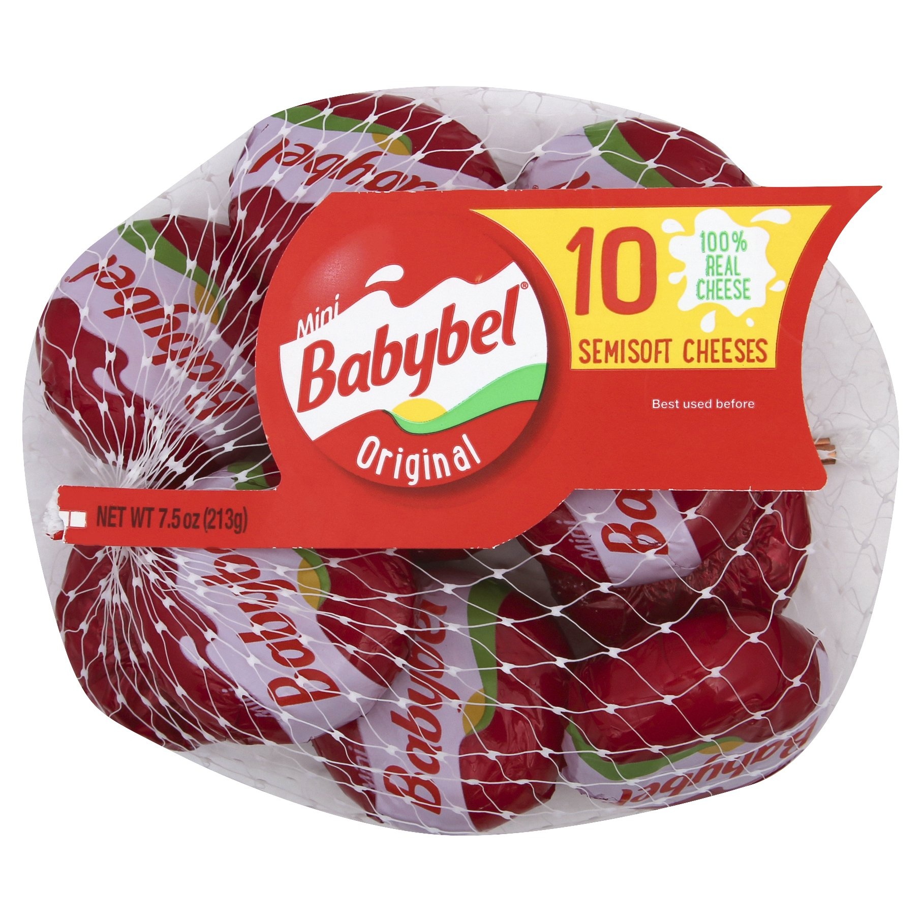 slide 1 of 1, The Laughing Cow Mini Babybel Original Cheeses, 10 ct; 0.75 oz