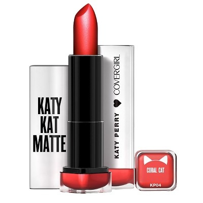 slide 1 of 2, Covergirl Katy Kat Matte Lipstick KP04 Coral Cat, 12 oz