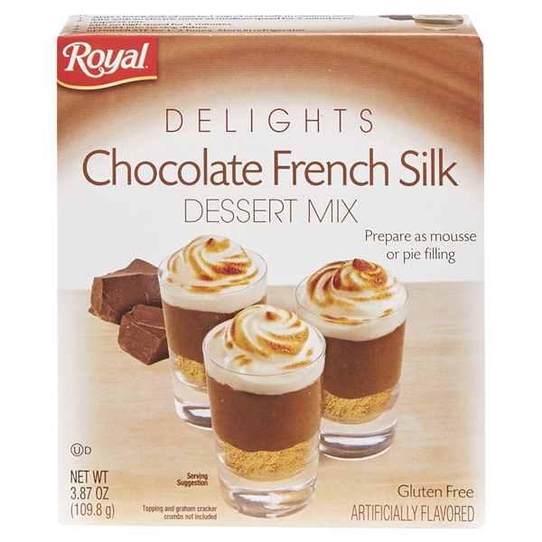 slide 1 of 1, Royal Delights Chocolate French Silk Dessert Mix, 3.87 oz