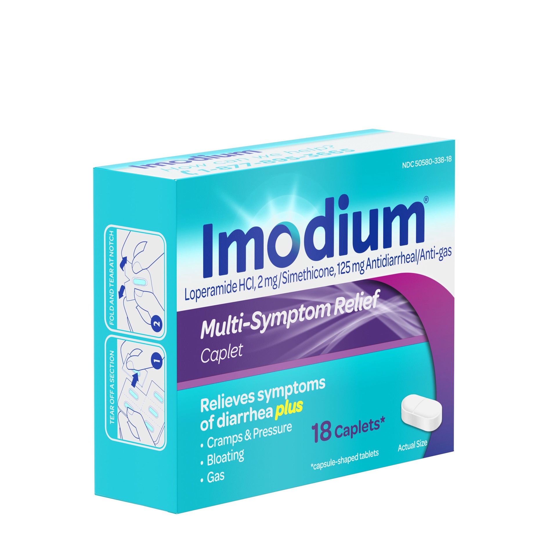 slide 8 of 9, Imodium Multi-Symptom Relief, 18 ct