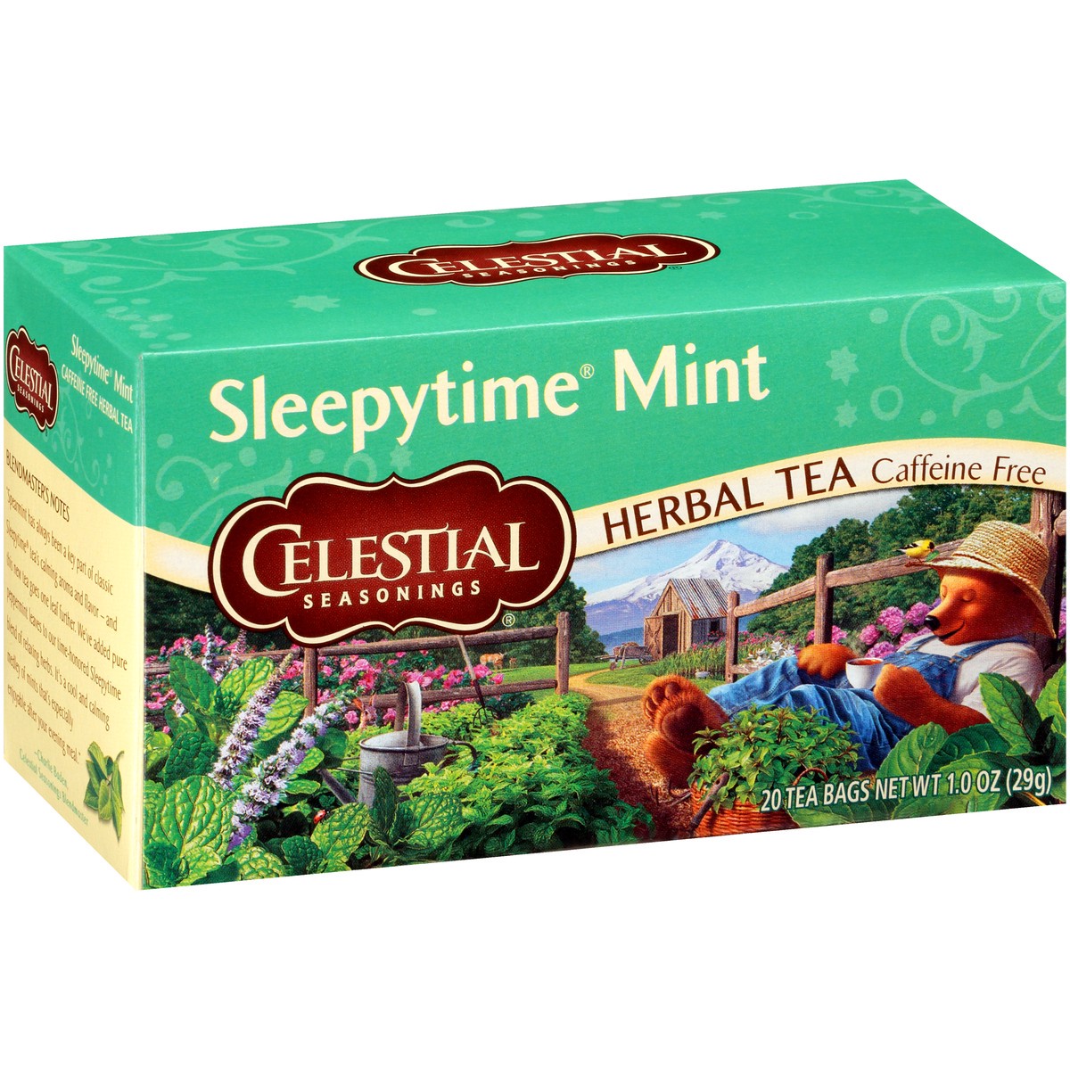 slide 2 of 10, Celestial Seasonings Sleepytime Mint Caffeine Free Herbal Tea Bags 20 ct Box, 