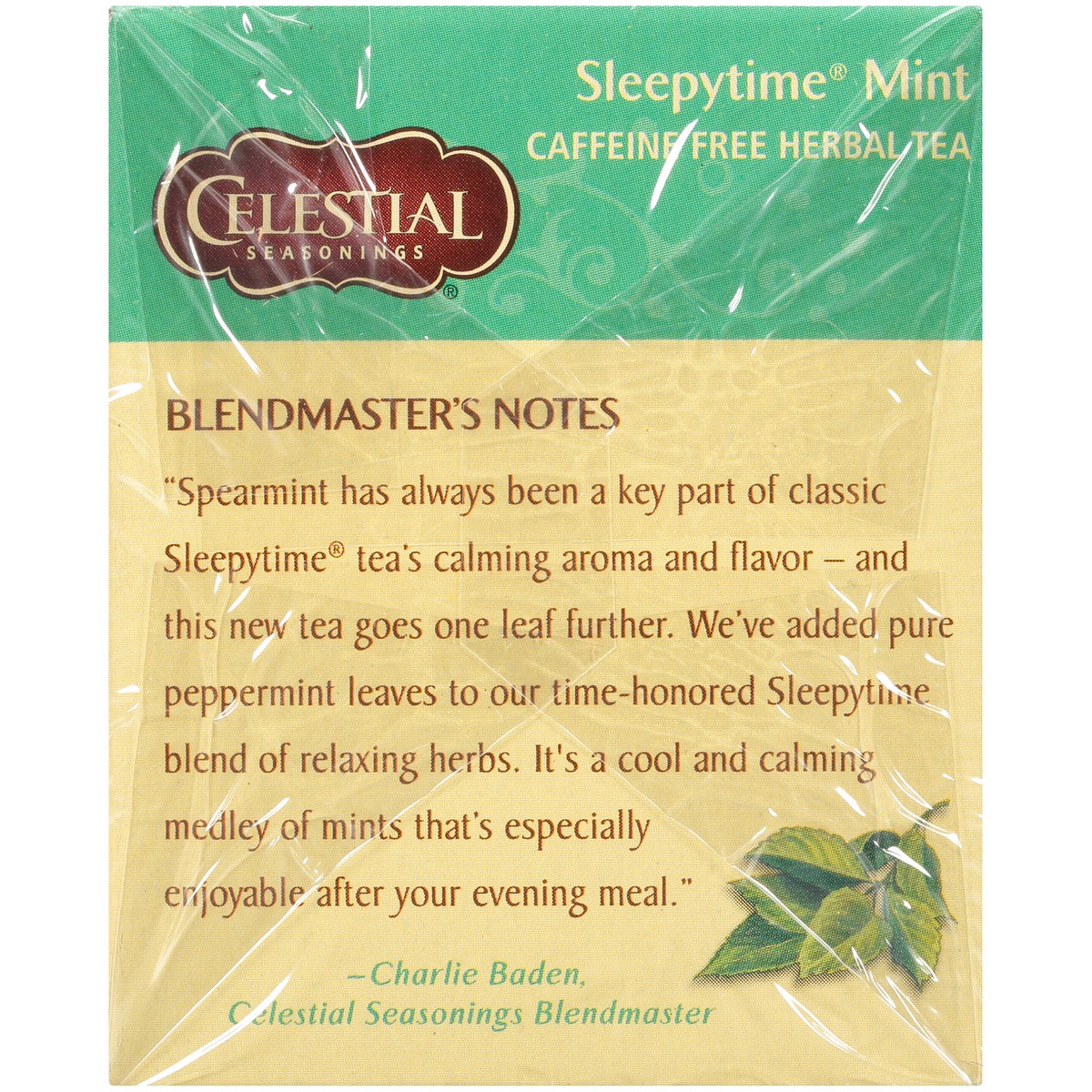 slide 6 of 10, Celestial Seasonings Sleepytime Mint Caffeine Free Herbal Tea Bags 20 ct Box, 