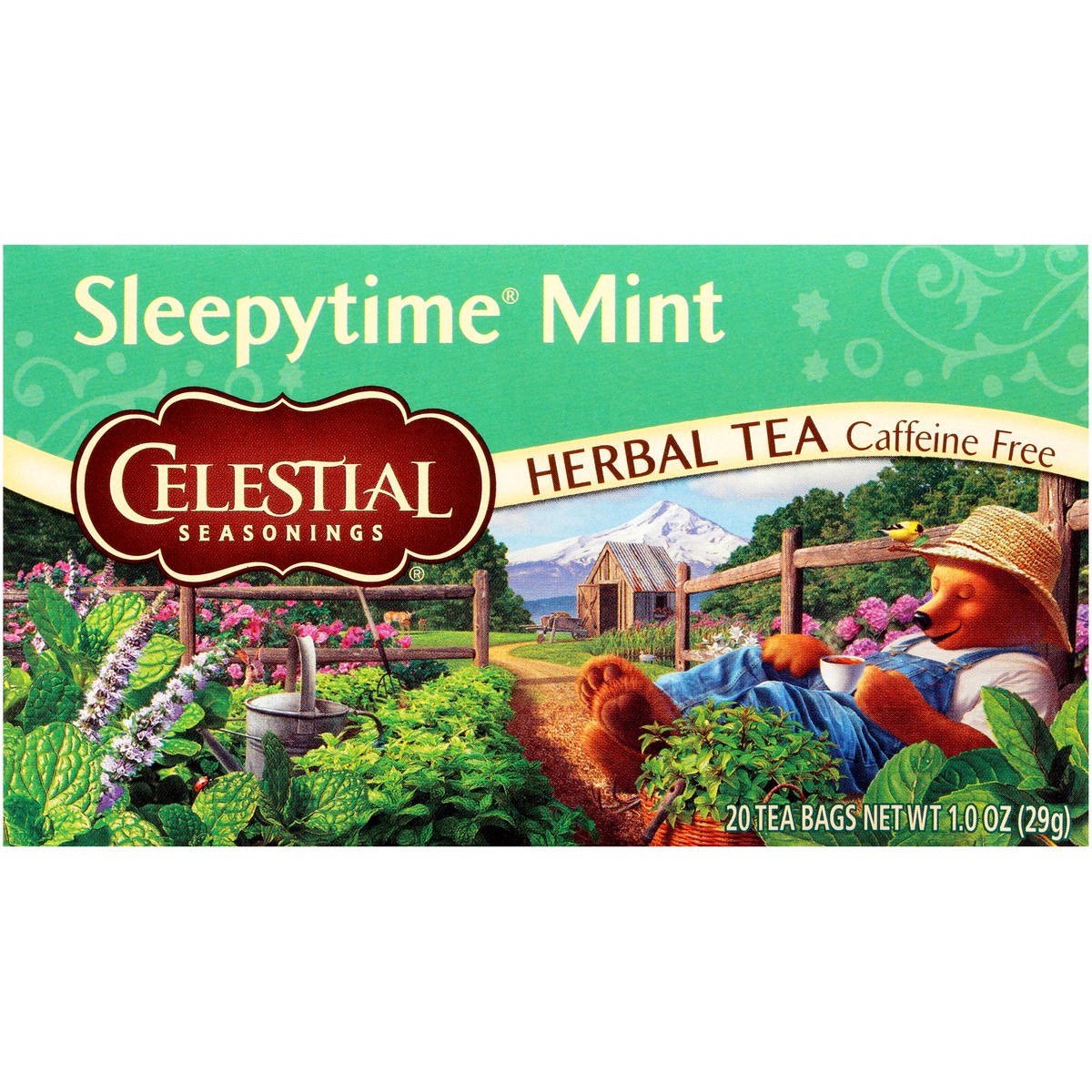 slide 8 of 10, Celestial Seasonings Sleepytime Mint Caffeine Free Herbal Tea Bags 20 ct Box, 