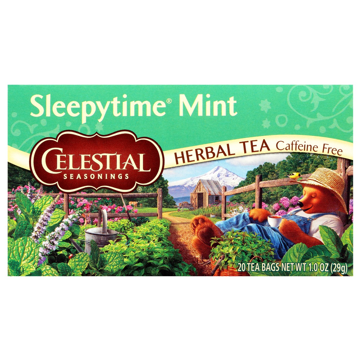 slide 10 of 10, Celestial Seasonings Sleepytime Mint Caffeine Free Herbal Tea Bags 20 ct Box, 