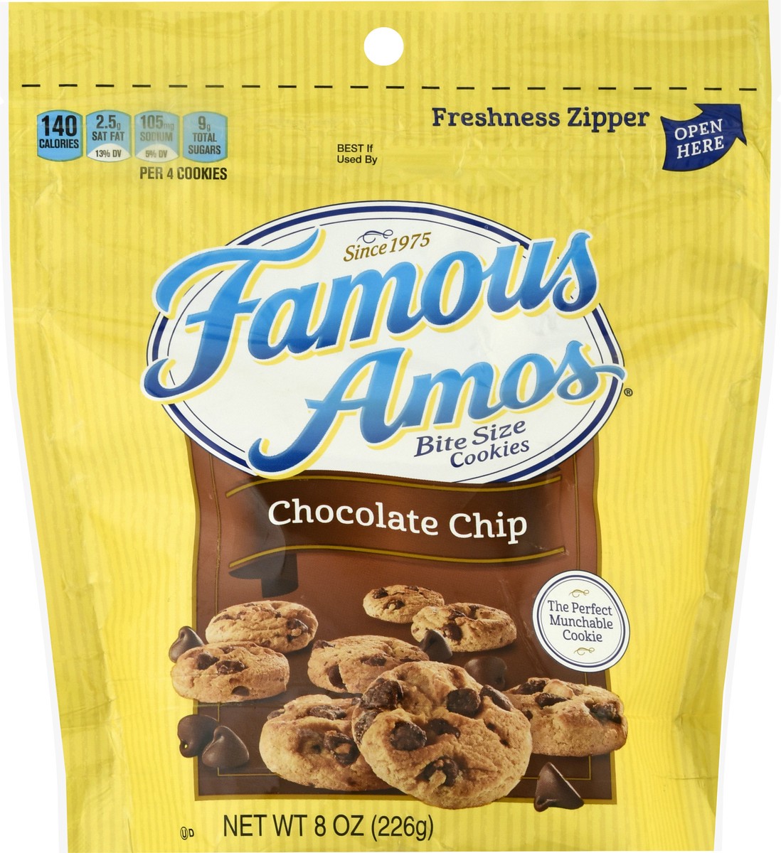 slide 1 of 9, Famous Amos Bite Size Chocolate Chip Cookies 8 oz, 8 oz