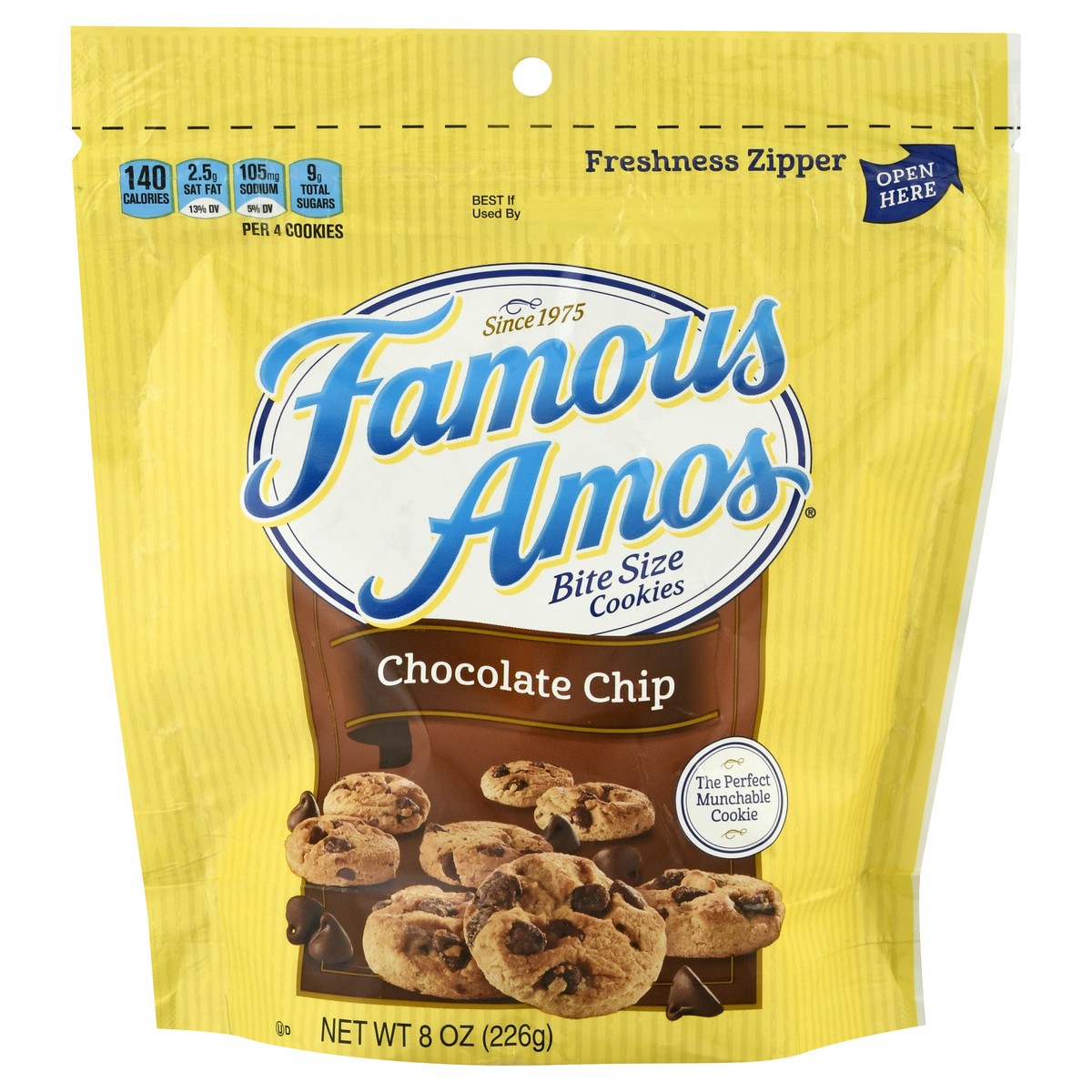 slide 1 of 9, Famous Amos Bite Size Chocolate Chip Cookies 8 oz, 8 oz