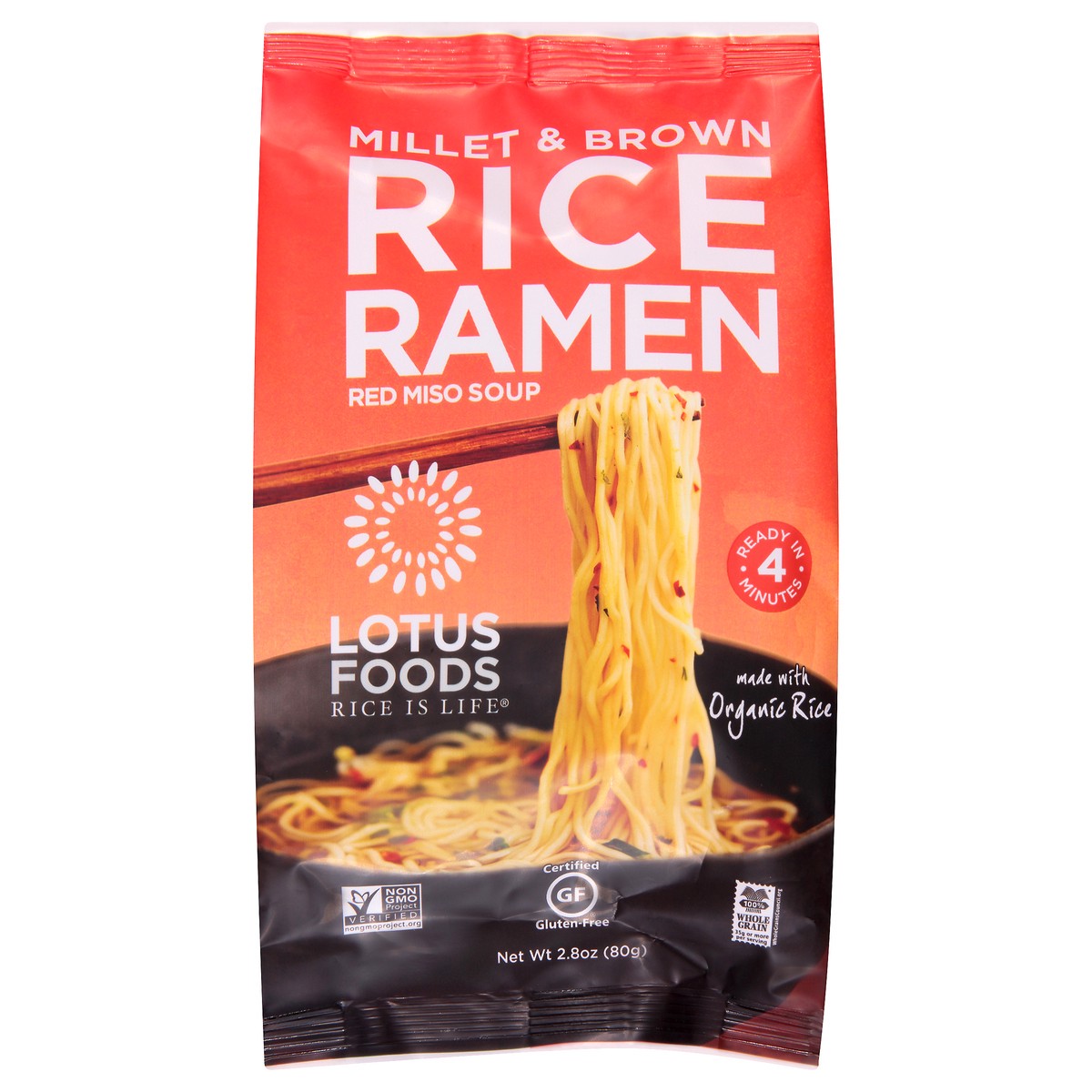 slide 1 of 11, Lotus Foods Gluten Free and Vegan Millet and Brown Rice Ramen 2.8-oz, 2.8 oz