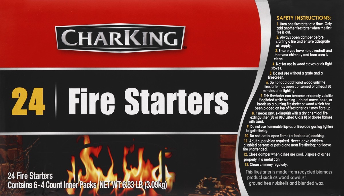 slide 5 of 6, CharKing Fireplace Fire Strter Case2, 9 lb