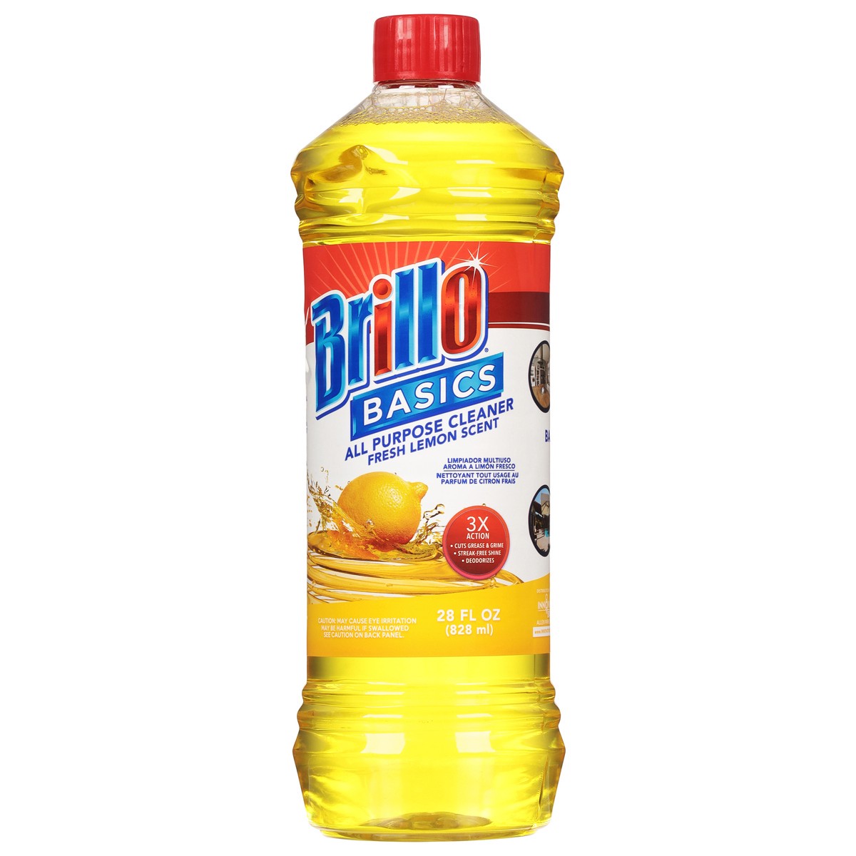 slide 3 of 9, Brillo Basics Fresh Lemon Scent All Purpose Cleaner 28 fl oz, 28 fl oz