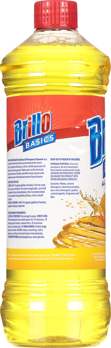 slide 7 of 9, Brillo Basics Fresh Lemon Scent All Purpose Cleaner 28 fl oz, 28 fl oz