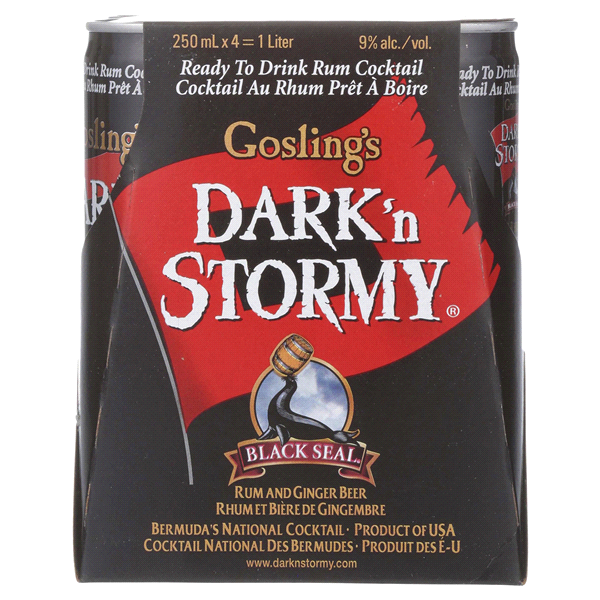 slide 1 of 1, Gosling's Dark And Stormy, 4 ct; 250 ml