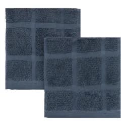 Room & Retreat 2pk Solid Dish Cloth Midnight, 12 in x 12 in