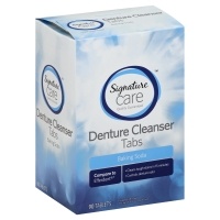 slide 1 of 1, Signature Care Denture Cleanser Tablets Baking Soda, 90 ct