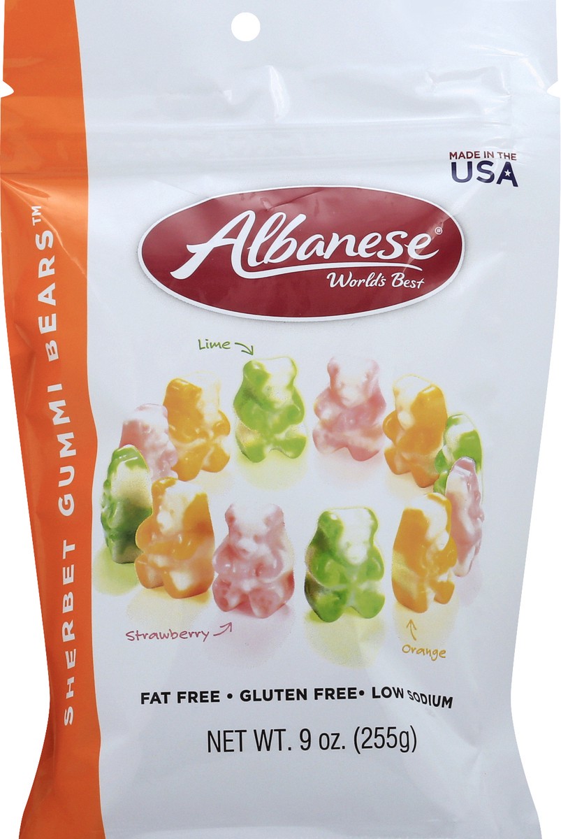 slide 1 of 9, Albanese Sherbet Bears, 8 oz