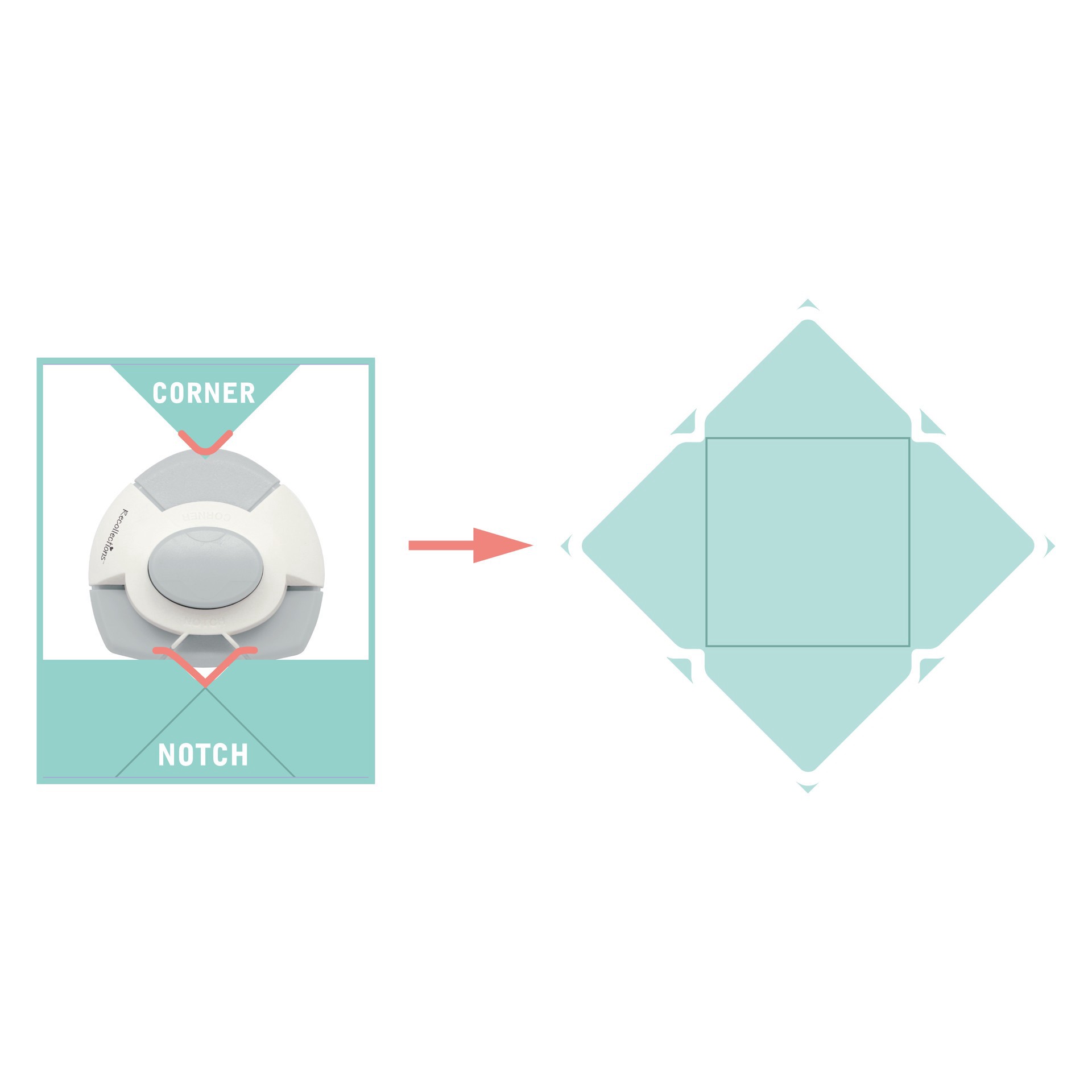 slide 2 of 6, Corner & Notch Punch By Recollections, 8 mm corner size