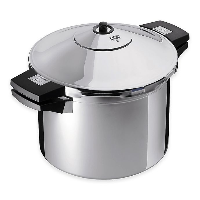 slide 1 of 1, Kuhn Rikon Duromatic Stainless Steel Stock Pot Pressure Cooker, 8 qt