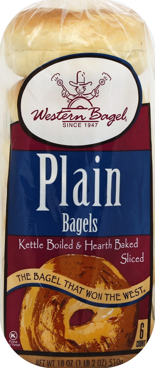 slide 2 of 5, Western Bagel Plain Bagels, 18 oz