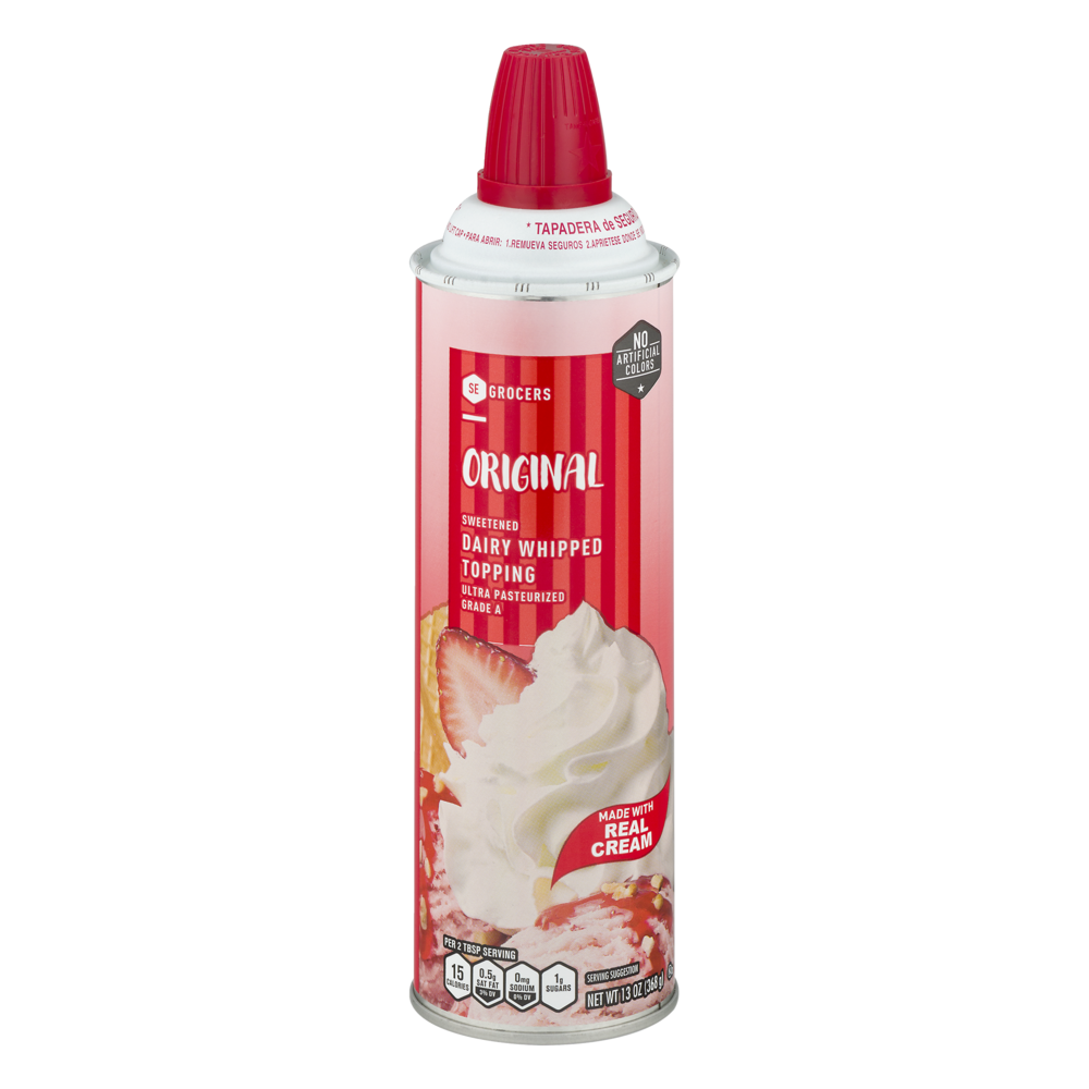 slide 1 of 1, SE Grocers Sweetened Dairy Whipped Topping Original - 13 oz, 13 oz