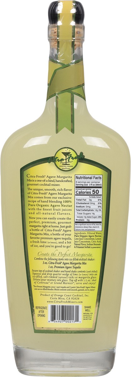 slide 6 of 9, Citra Fresh Premium Agave Margarita Mix Cocktail Mixer - 24.50 fl oz, 24.5 fl oz
