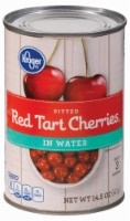 slide 1 of 1, Kroger Pitted Red Tart Cherries In Water, 14.5 oz