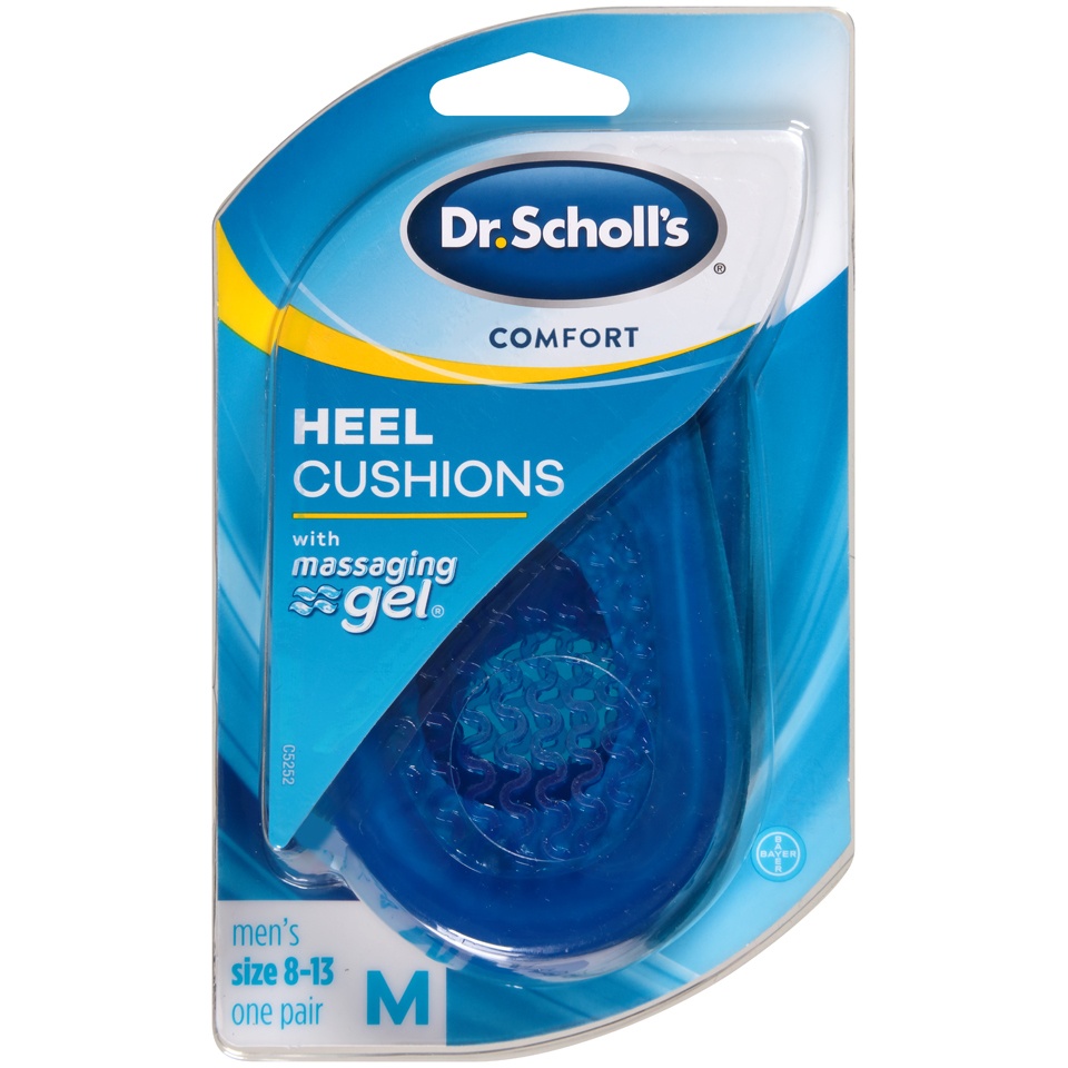 slide 1 of 1, Dr. Scholl's Comfort Heel Cushions Men's 8-13, 1 pair