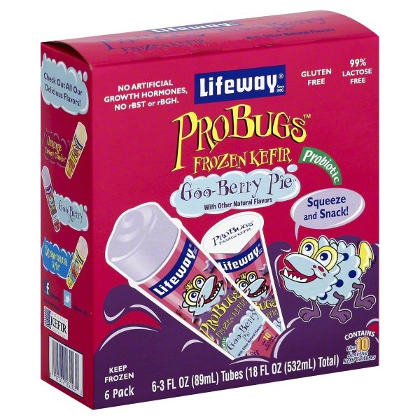 slide 1 of 1, Lifeway Probugs Frozen Kefir Gooberry Pie, 6 ct; 18 fl oz