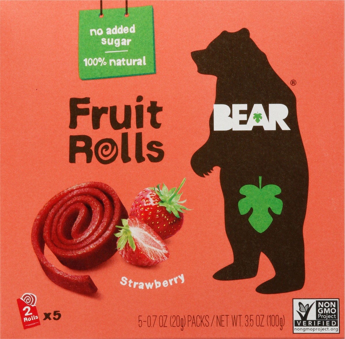 slide 6 of 9, BEAR Yo Yo's Raspberry Real Fruit Rolls, 5 ct; 0.7 oz