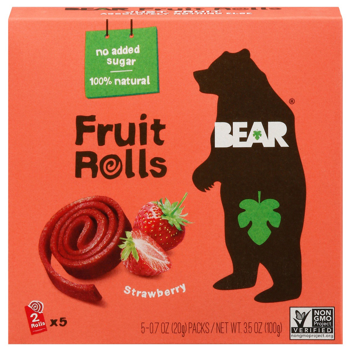 slide 1 of 9, BEAR Yo Yo's Raspberry Real Fruit Rolls, 5 ct; 0.7 oz