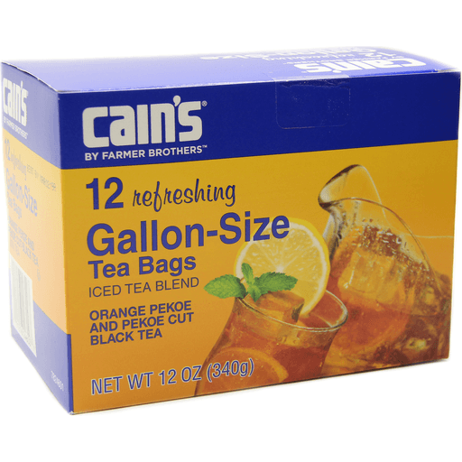 slide 1 of 1, Cain's Gallon Tea Bags, 12 ct