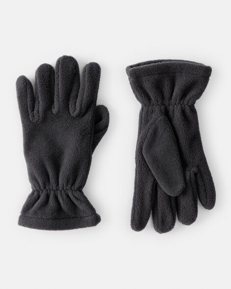 slide 1 of 1, Carter's Carters Boys Fleece Gloves - Black Black 8-14, 1 ct