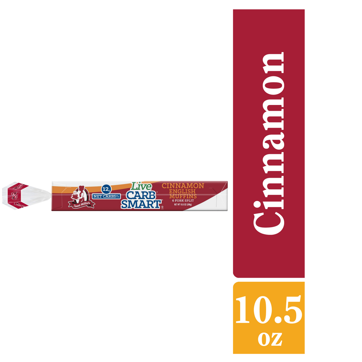 slide 1 of 8, Aunt Millie Carb Smart Cin Muffins, 6 ct