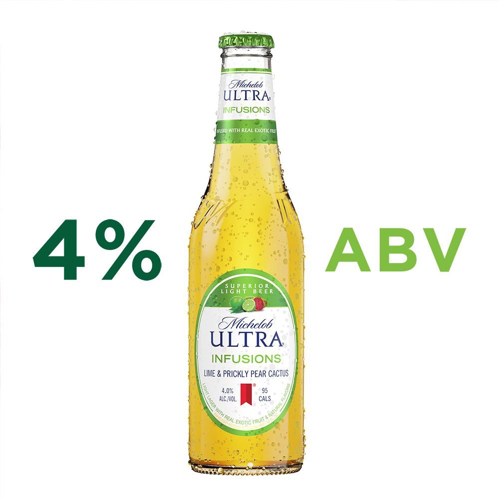 slide 4 of 10, Michelob Ultra Superior Light Infusions Beer 12 - 12 fl oz Bottles, 12 ct; 12 oz