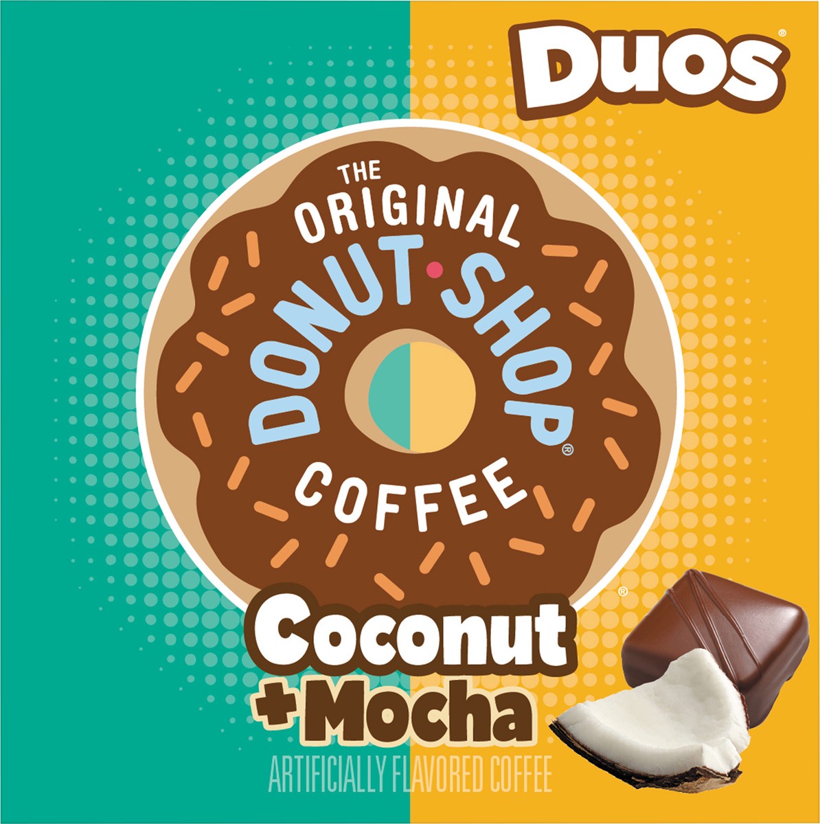 slide 8 of 11, The Original Donut Shop Duos Coconut + Mocha Keurig Single-Serve K-Cup Pods, Medium Roast Coffee, 10 Count, 10 ct