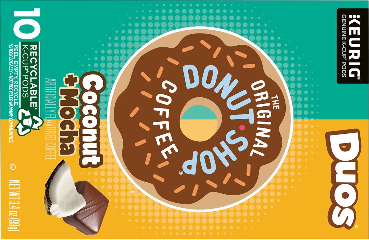 slide 4 of 11, The Original Donut Shop Duos Coconut + Mocha Keurig Single-Serve K-Cup Pods, Medium Roast Coffee, 10 Count, 10 ct