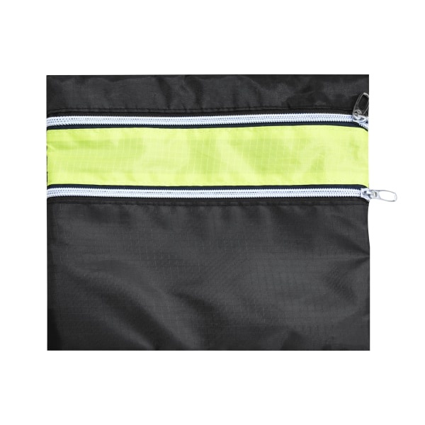 slide 1 of 1, Office Depot Brand 2-Zipper Roll-Up Pencil Pouch, 9'' X 10'', Black/Yellow, 9 in