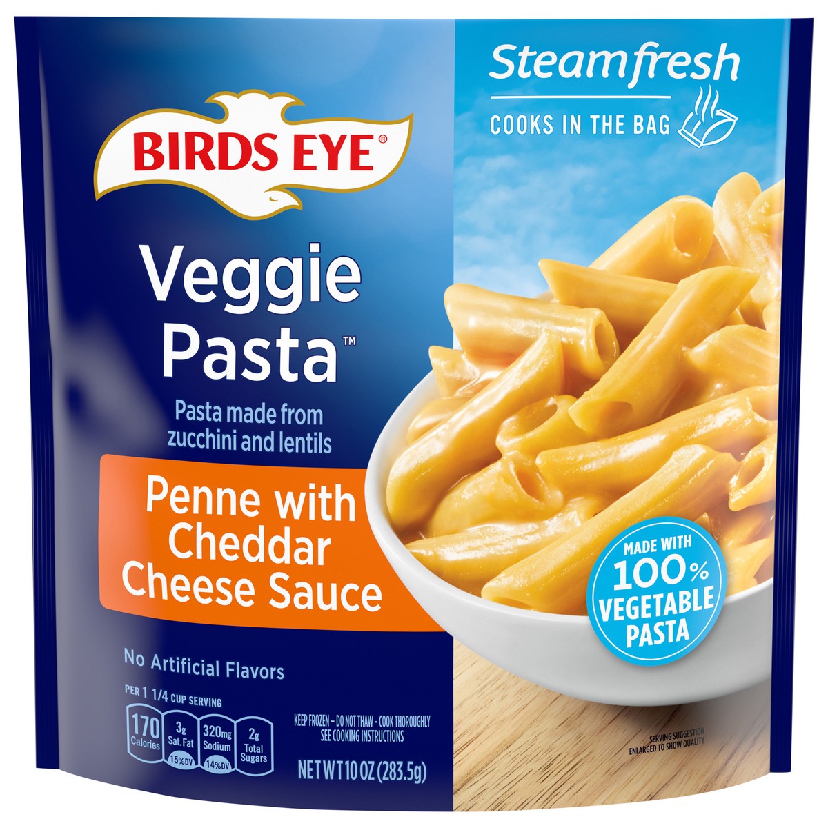 slide 1 of 8, Birds Eye Penne with Cheddar Cheese Sauce Veggie Pasta 10 oz, 10 oz