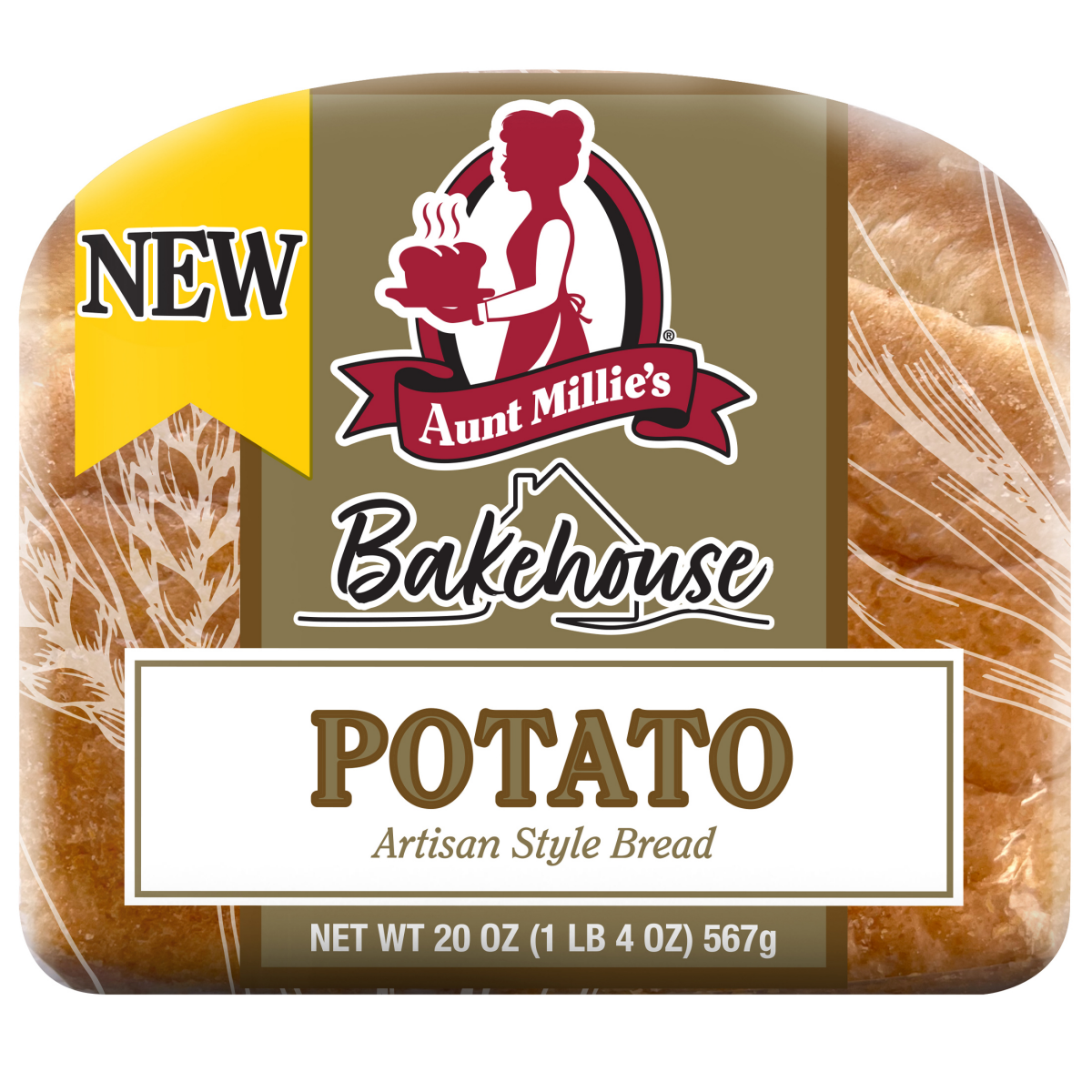 slide 5 of 8, Aunt Millie's Bakehouse Artisan Style Potato Bread 20 oz, 20 oz