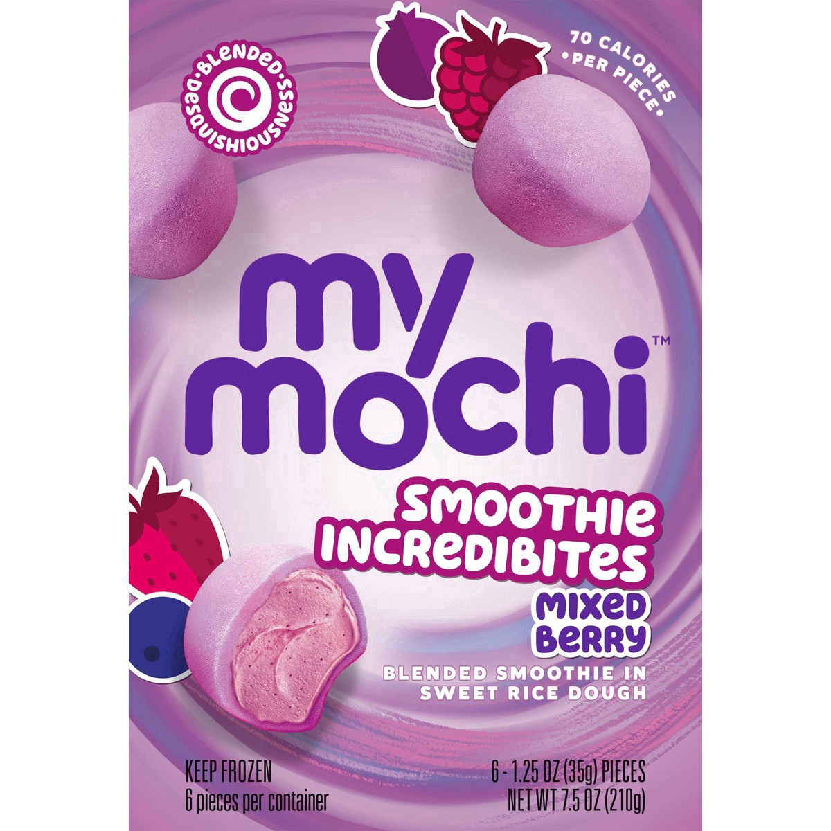 slide 3 of 7, My/Mochi Mixed Berry Functional Smoothie 6 - 1.25 oz Pieces, 6 ct