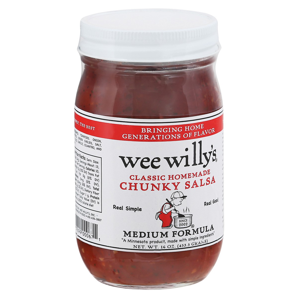 slide 11 of 12, Wee Willy's Medium Chunky Salsa,