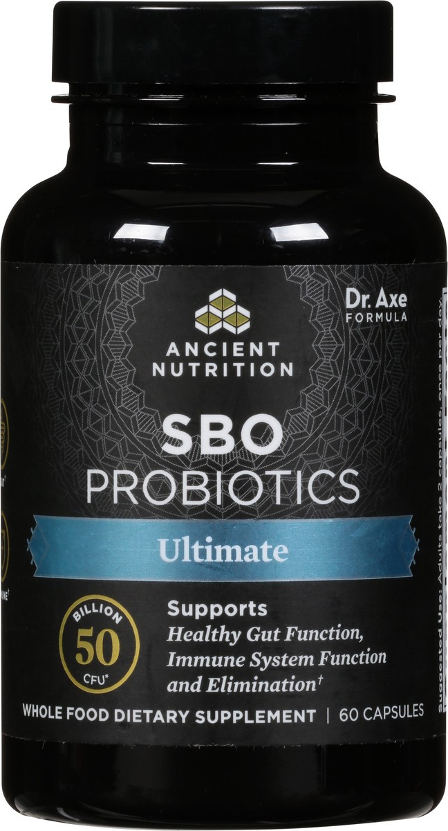 slide 9 of 9, Ancient Nutrition Ultimate SBO Probiotics 60 Capsules, 90 ct